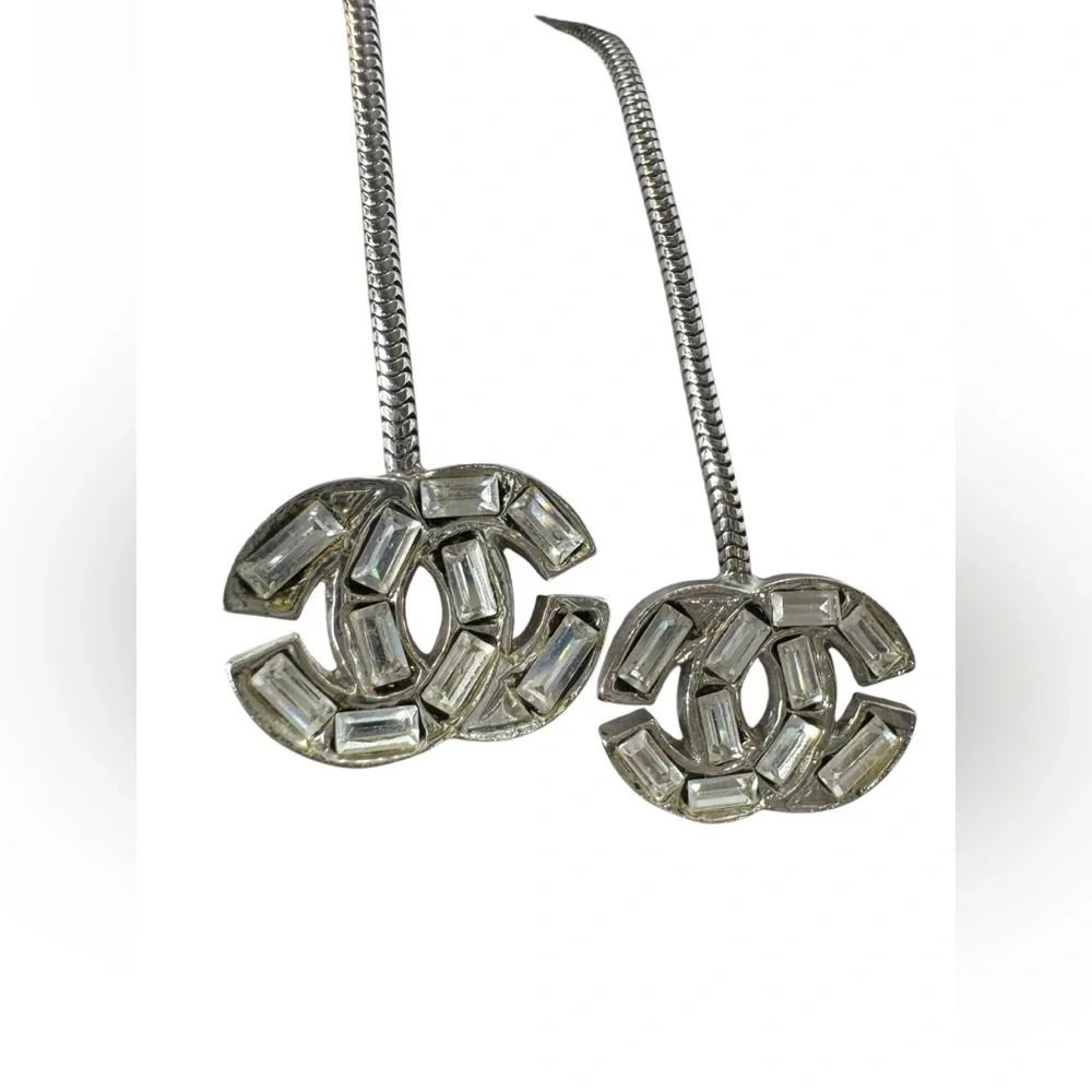 Chanel Silver Earrings - Picture 1 of 7